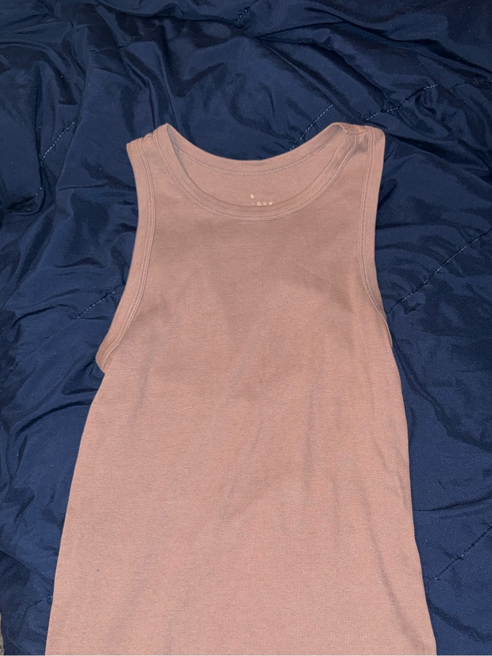 a new day Ribbed Tank Top - Mauve Pink